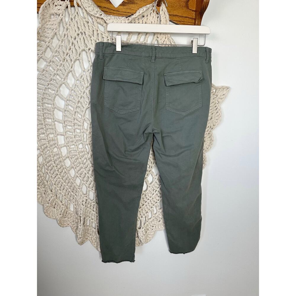 Frank And Eileen Blackrock Cropped Ankle Pants Green Size 8 - Picture 3 of 4